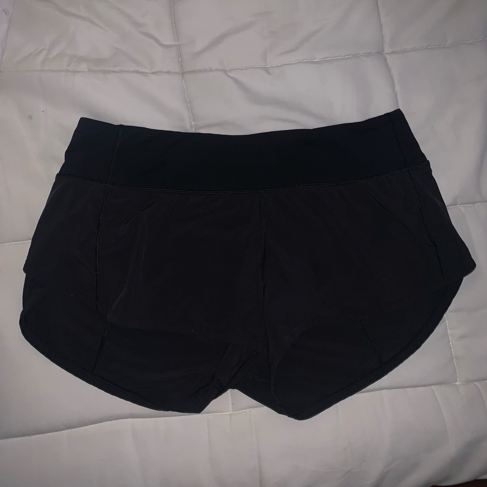 Lululemon black running shorts